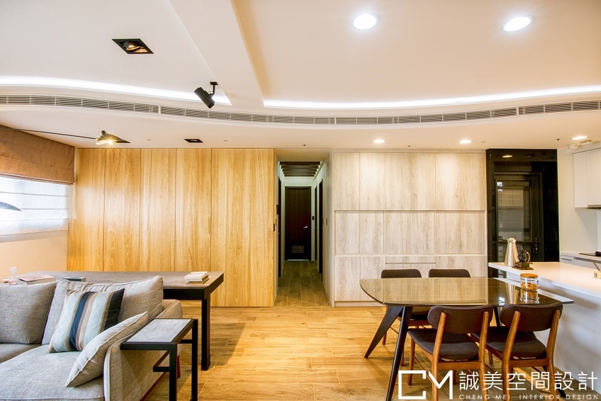 室內裝潢圖片，客廳 周公館-工業北歐風格飯店式住宅